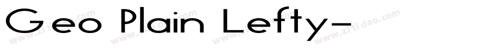 Geo Plain Lefty字体转换